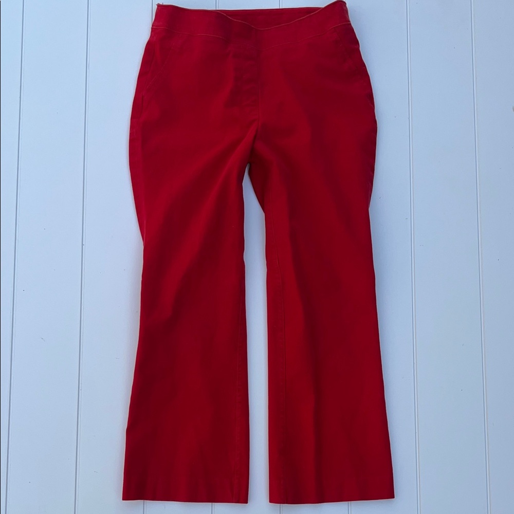 SPANX Bold Red Pants small kick flare slimming
